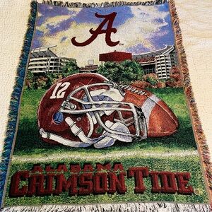 University of Alabama Roll Tide Football Woven Tapestry Blanket